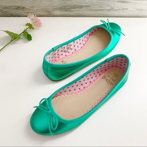Mini Boden Girl’s Ballet Flats in Metallic Green Size 36 Like New (Worn Once)